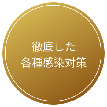 徹底した各種感染対策